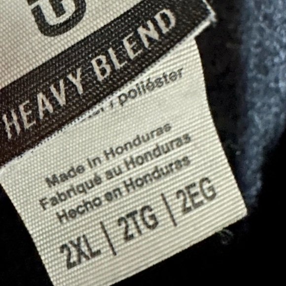 Y2K Gildan Men’s Black Heavy Blend Hoodie Sweatshirt Size 2X - Picture 6 of 9